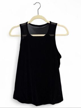 NWT Offline by Aerie Black Mesh Athletic Racerback Tank Top Women’s Size Small